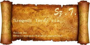 Szegedi Terézia névjegykártya