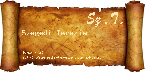 Szegedi Terézia névjegykártya