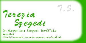 terezia szegedi business card